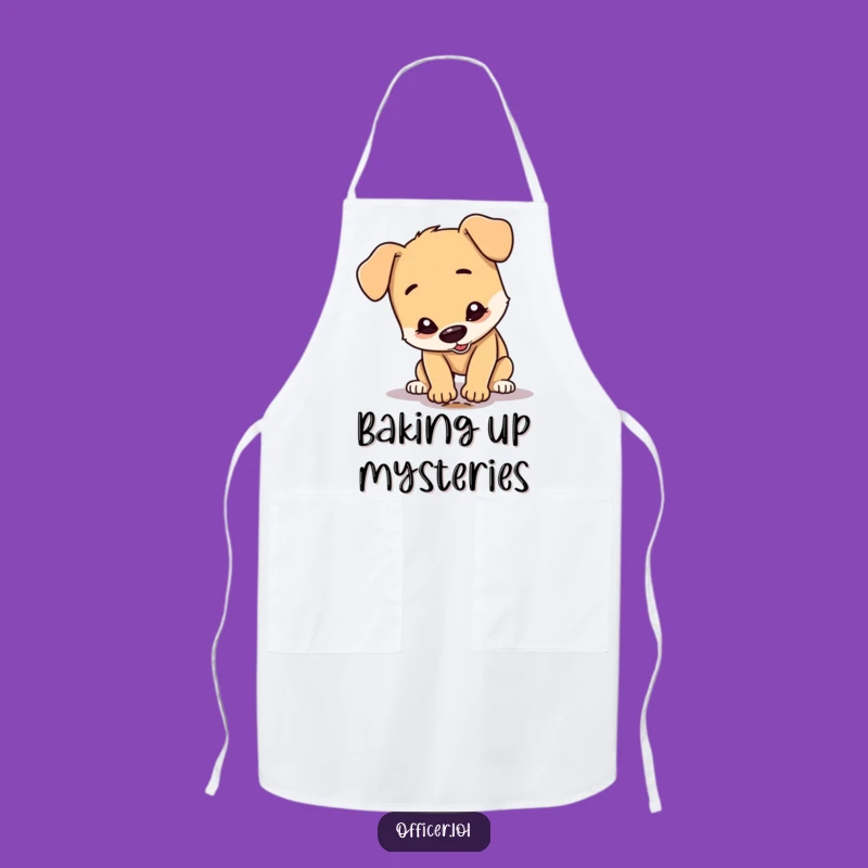 Funny Dog Detective Apron: Cook Up Laughs with This Humorous Canine Helper