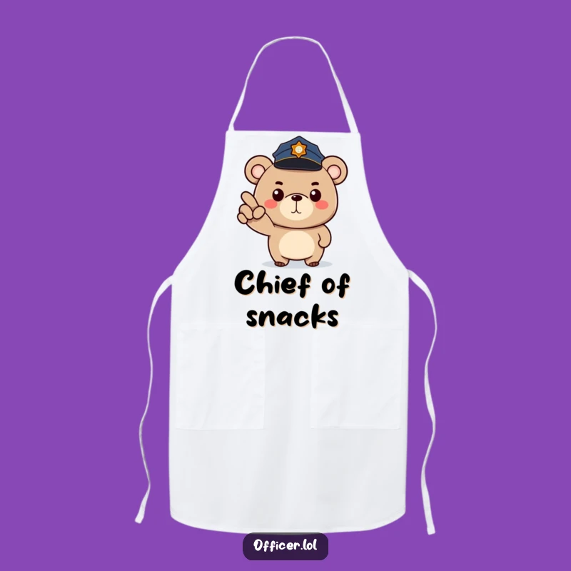 Funny Bear Chef Apron: Cook with Authority and Humor in This Hilarious Police Design