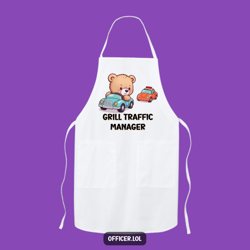 Funny Bear Cub Traffic Apron: Cook with Cute Direction, Practical Funny Gift