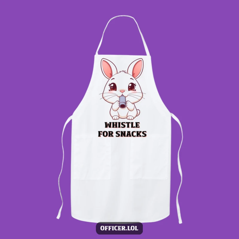 Funny Rabbit Whistle Apron: Joyful Kitchen Helper, Perfect Humorous Kitchen Gift