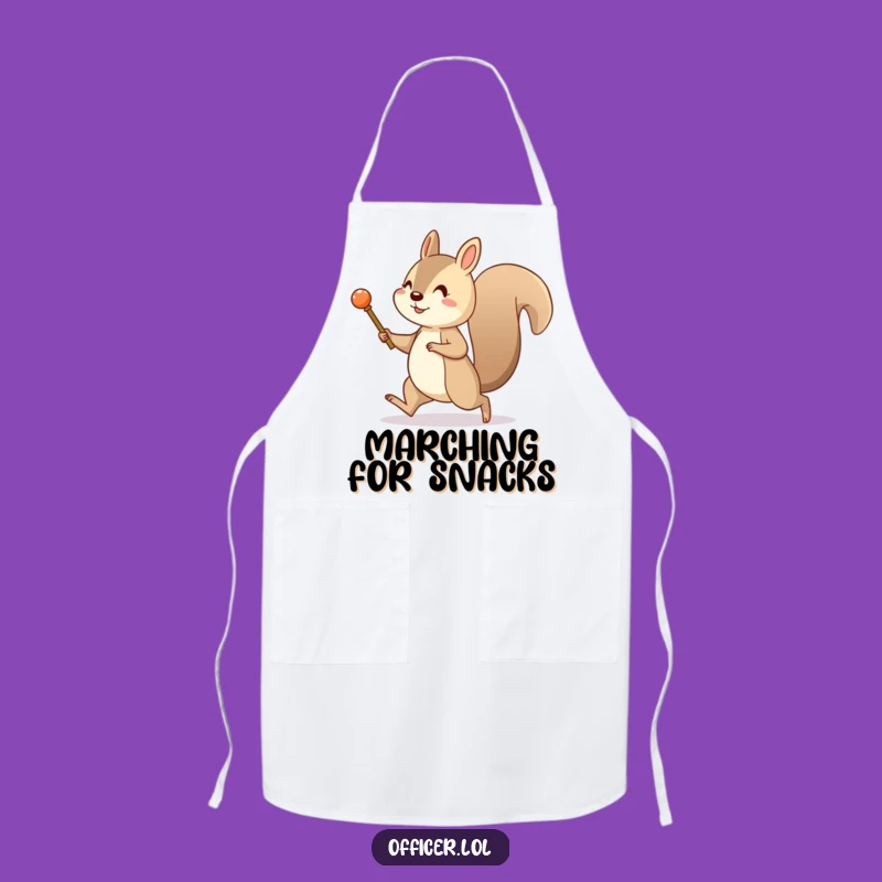 Funny Squirrel Chef Apron: Marching Leader, Unique Funny Gift