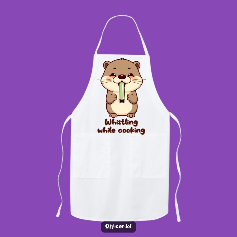 Funny Otter Chef Apron - Hilarious Kitchen Gift for Cheerful Cooks