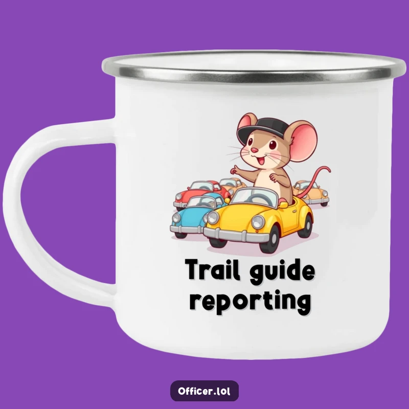 Funny Mouse Camping Mug: Determined Director Drinkware for the Road