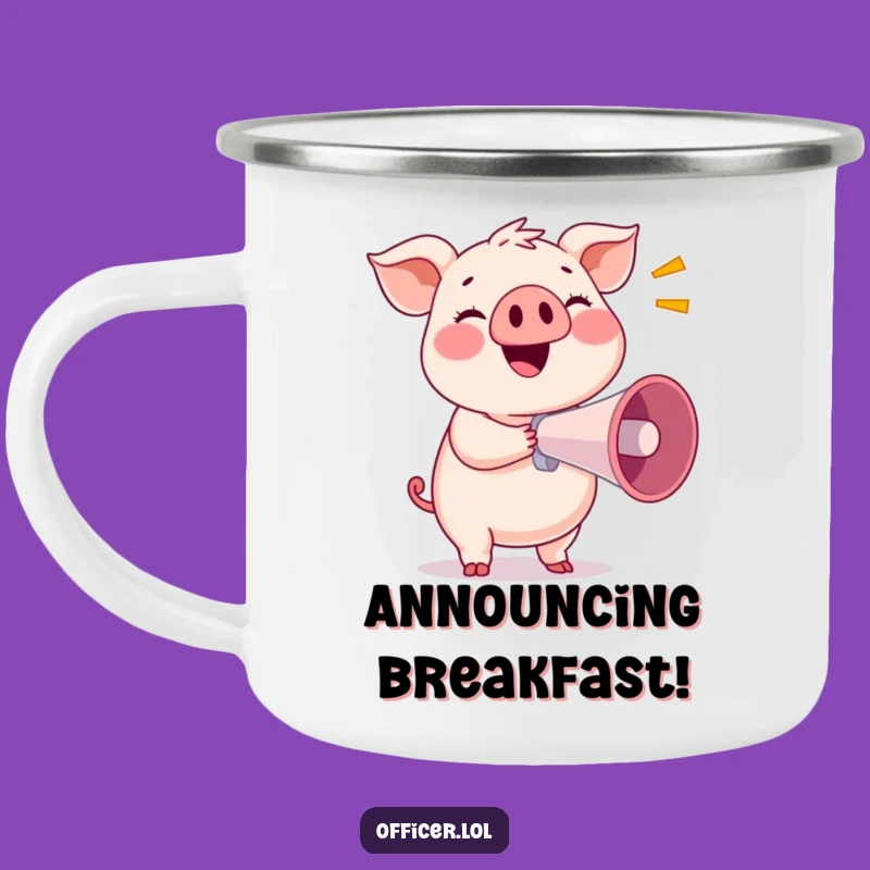 Funny Pig Camping Mug: Announce Adventures, Outdoor Gift!