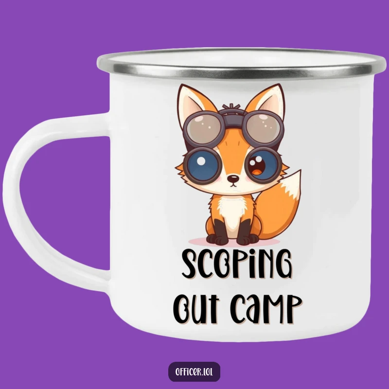 Funny Fox Camp Mug - Curious Explorer Outdoor Gift