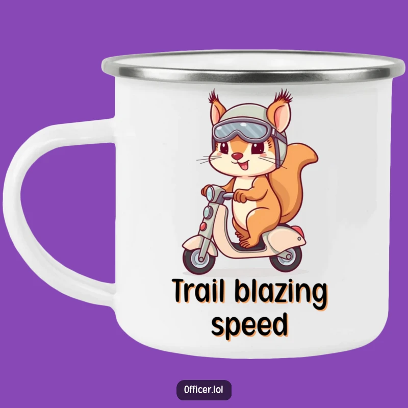 Funny Squirrel Camp Mug - Determined Rider Outdoor Gift