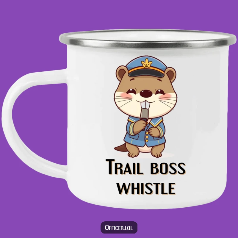 Funny Otter Camping Mug: Playful Whistle Blower Drinkware for Fun