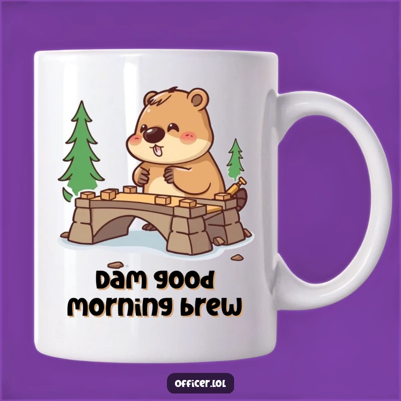 Funny Beaver Bridge Builder Mug: Diligent Animal Construction Gift
