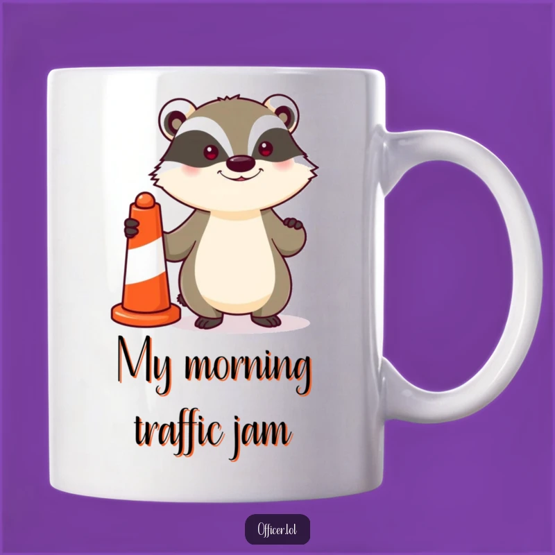 Funny Badger Traffic Cone Mug: A Determined & Proud Gift for Cone Lovers