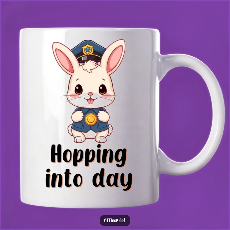 Funny Bunny Officer Mug: A Badge of Honor and Humor!