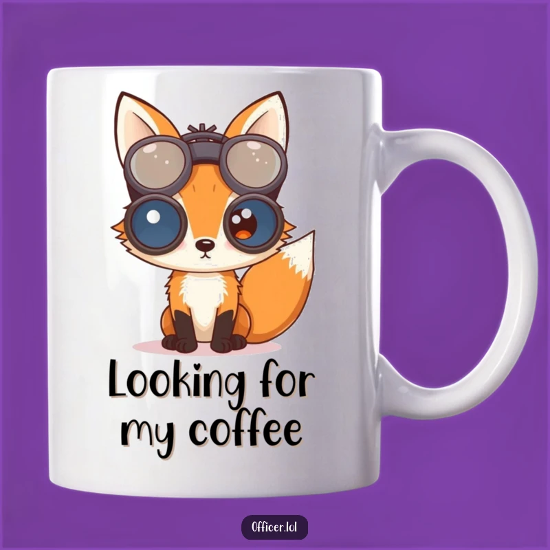 Funny Fox Binocular Mug - Curious Explorer Gift