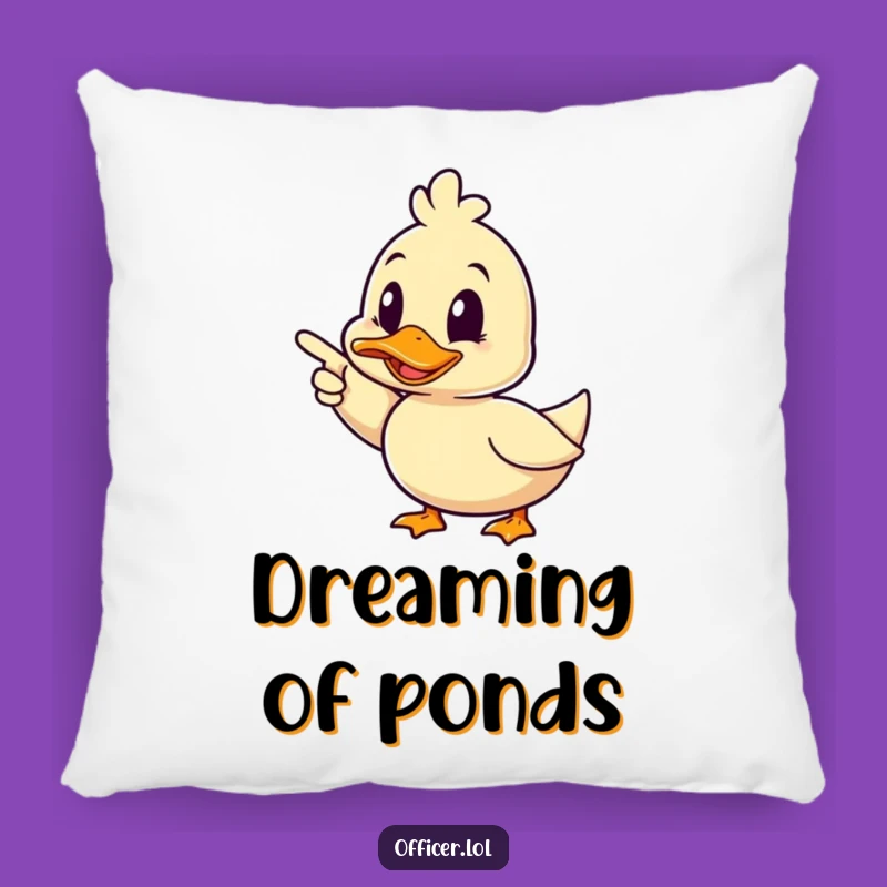 Funny Duck Pointing Pillow: Comfy & Cheerful - Hilarious Accent Gift