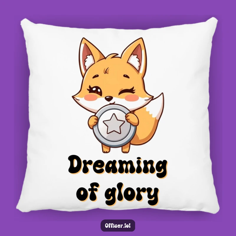Funny Fox Champion Pillow: Add Softness and Triumph with This Hilarious Detective Design