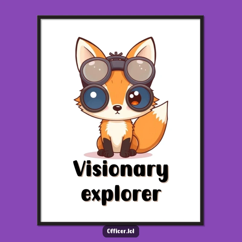 Funny Fox Digital Art - Curious Explorer Print