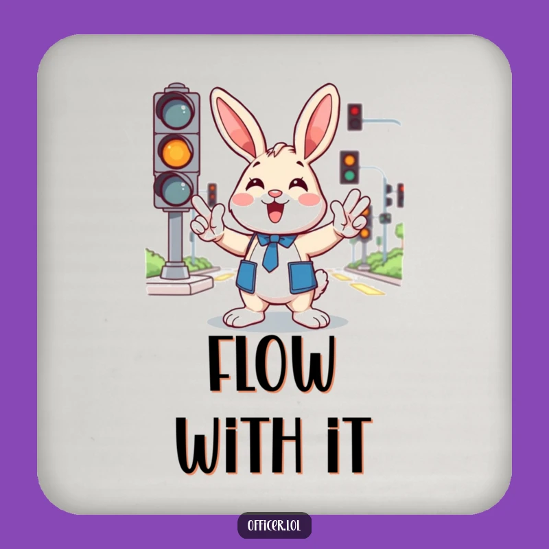 Funny Bunny Traffic Coaster: Protect Surfaces with This Hilarious Cheerful Design