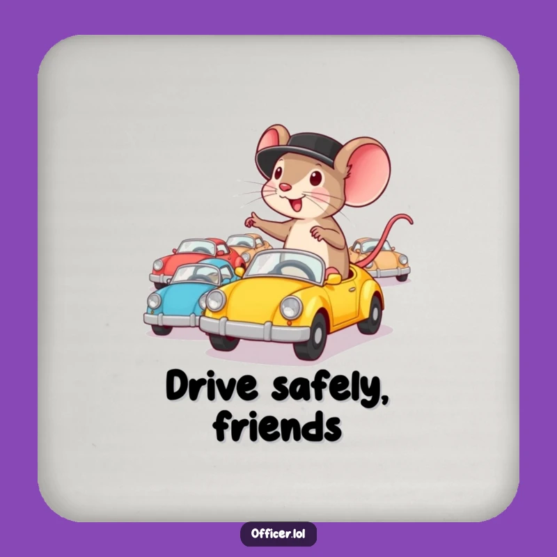 Funny Mouse Coaster Set: Determined Director Protection for Drinks