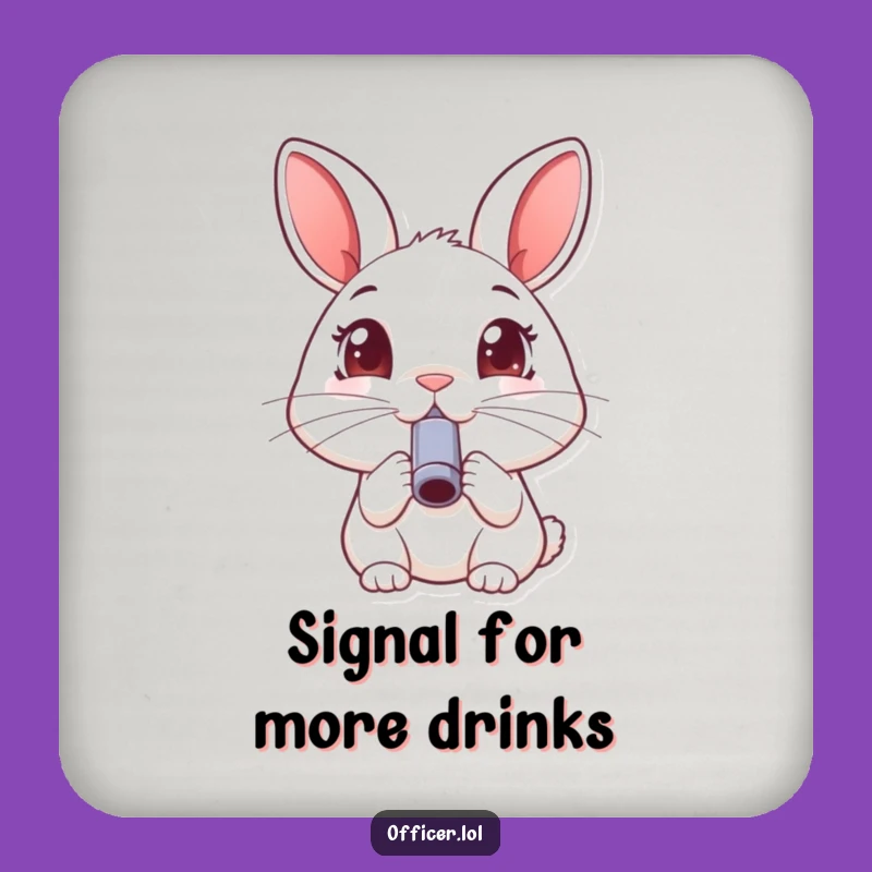 Funny Rabbit Whistle Coaster: Protect Surfaces with Joyful Humor, Ideal Funny Gift