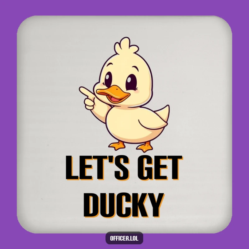 Funny Duck Pointing Coaster: Happy Guidance - Hilarious Tabletop Gift