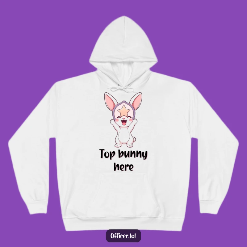 Funny Bunny Badge Hoodie: Cozy Pride, Hilarious Comfort, Perfect Gift
