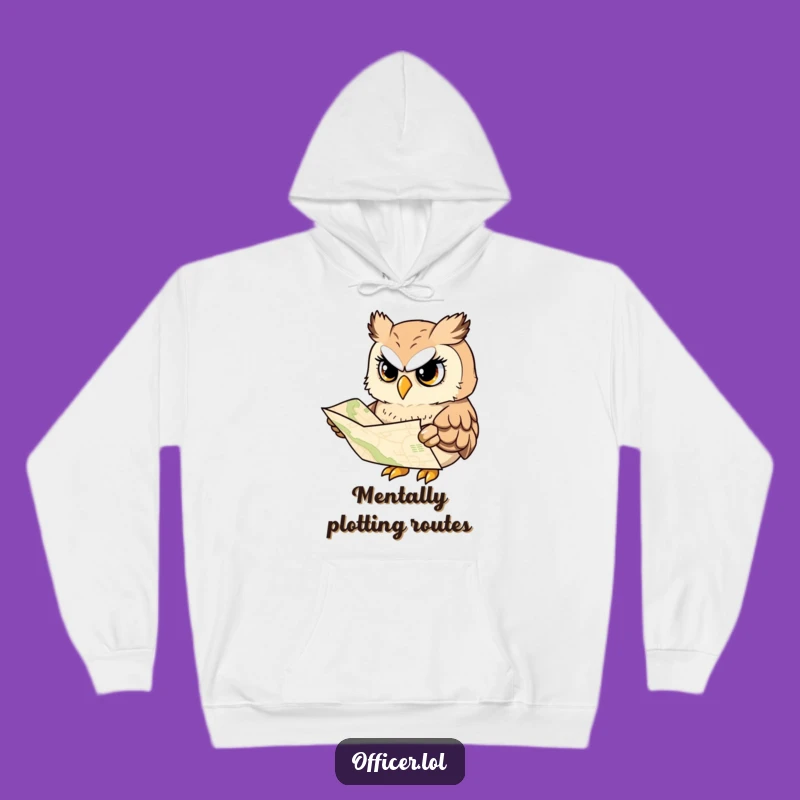 Funny Owl Hoodie: Cozy Explorer Study Wear, Wise Bird Gift