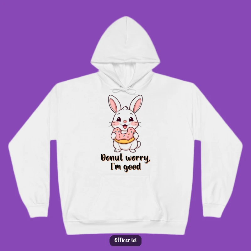 Funny Rabbit Donut Hoodie: Cozy Up with Sweet, Comical Comfort!