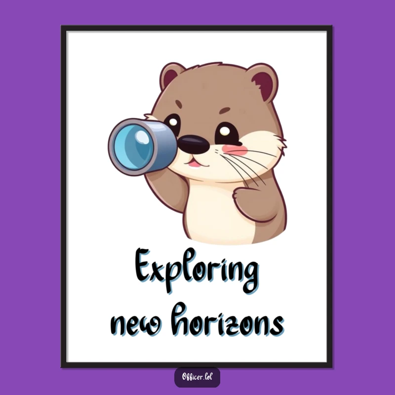 Funny Free Printable Wall Art: Otter Spyglass View, Whimsical Downloadable Decor!