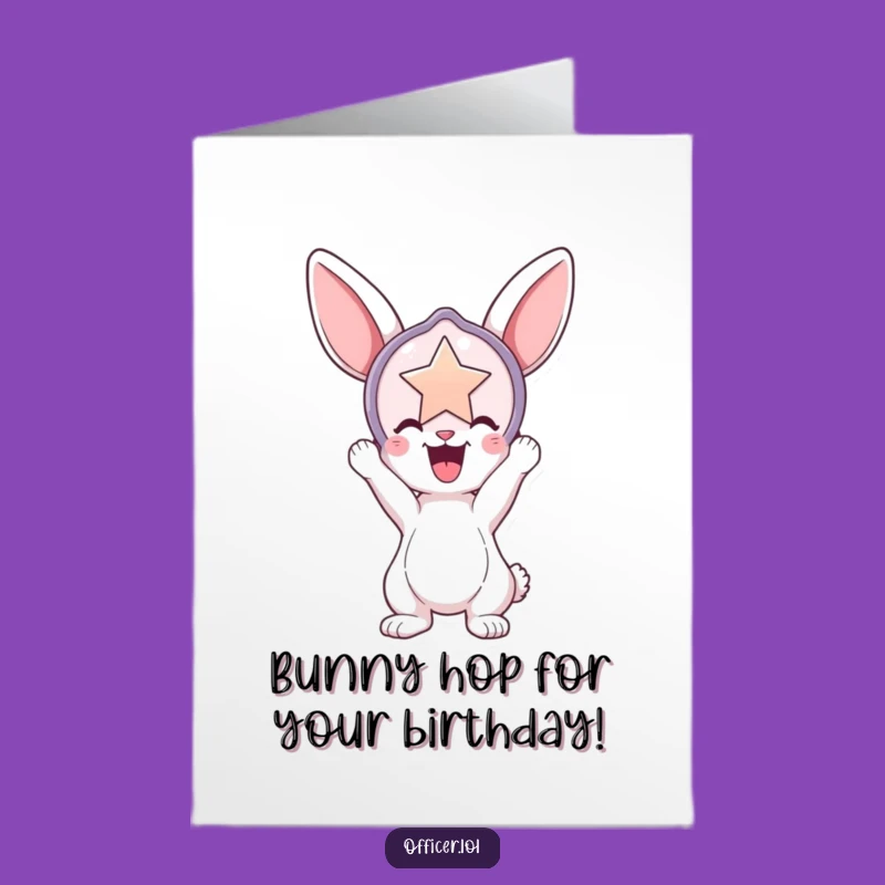 Free Printable Birthday Card: Bunny Badge - Celebratory Downloadable Gift
