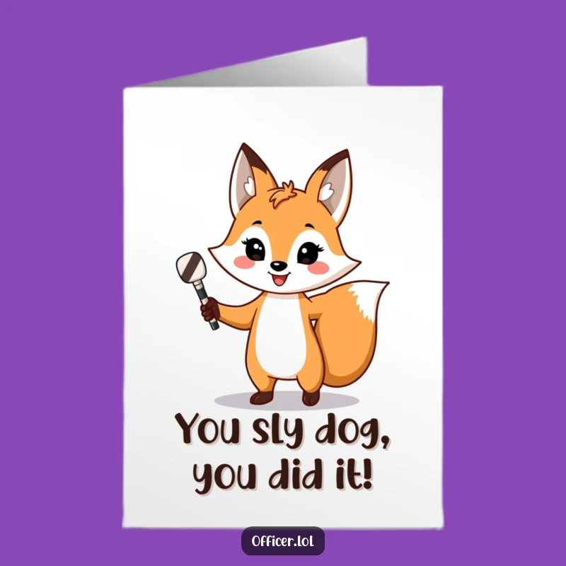Free Printable Fox Congrats Card: Smooth Sailing Funny Downloadable Gift