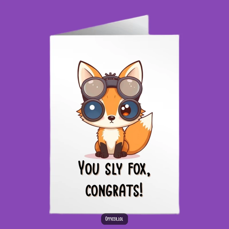 Free Printable Fox Congratulations Card: Keen Observations Funny Downloadable Gift