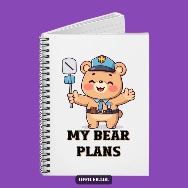 Funny Bear Officer Notebook: Jot Down Notes with Cheerful Official Style!