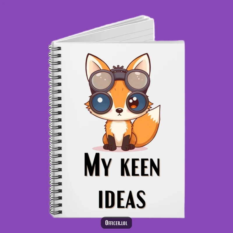 Funny Fox Notebook - Curious Explorer Journal Gift