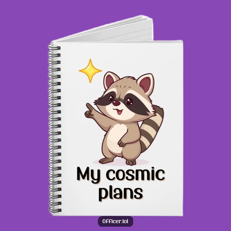 Funny Raccoon Notebook: Star Pointer's Log, Ideal Humorous Gift