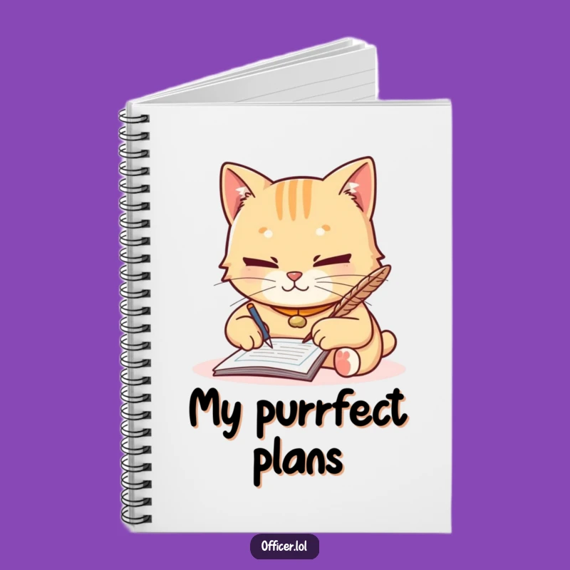 Funny Cat Secretary Notebook - Diligent Writer Character, Hilarious Journal Gift
