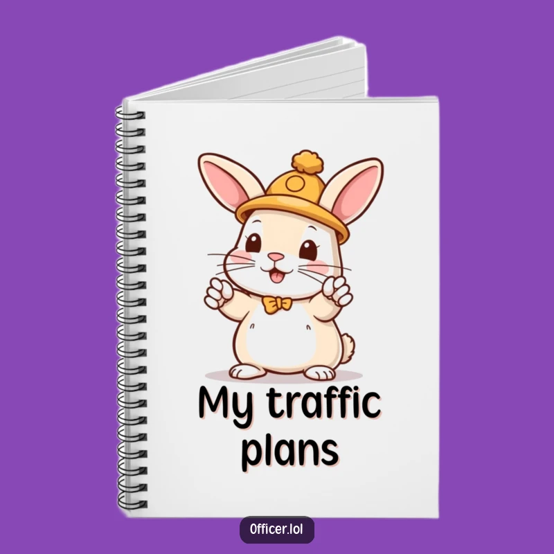 Funny Rabbit Traffic Notebook: Plan Your Day with a Bunny Director, Inspiring Funny Gift!