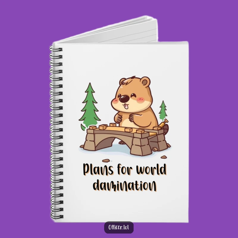 Funny Beaver Notebook: Diligent Builder Journal, Creative Writing Gift