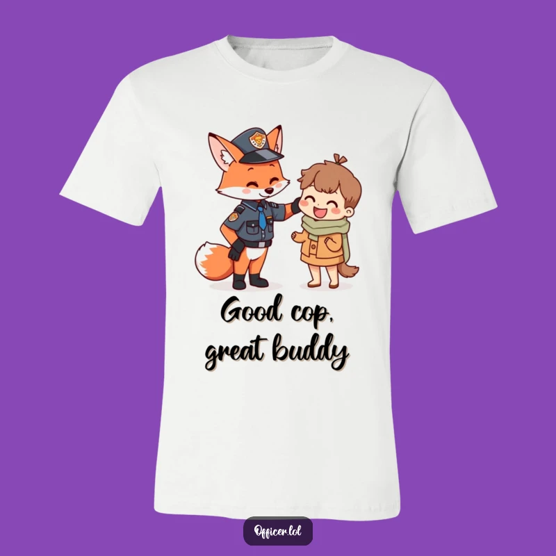 Funny Fox Officer T-Shirt: Wear Your Support with Pride and Laughter