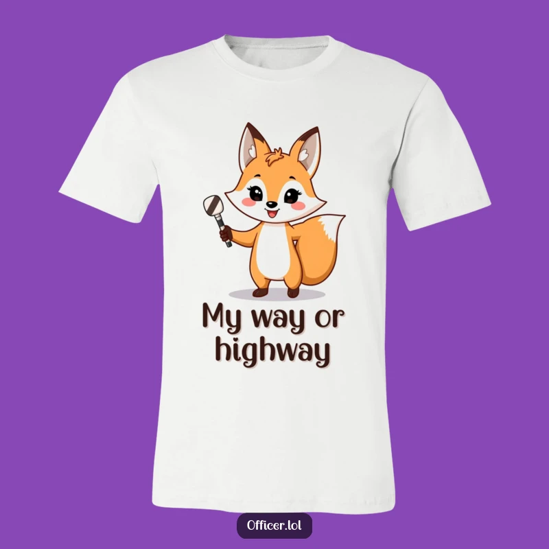Funny Fox Traffic Director T-Shirt: Confident Animal Control Tee, Perfect Humorous Gift