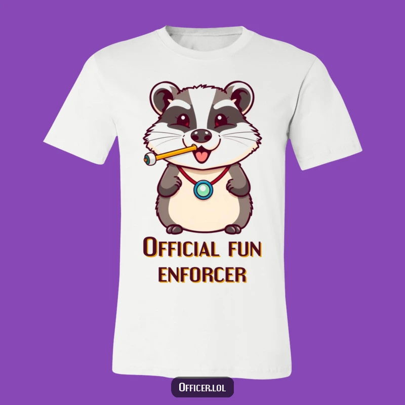 Funny Badger Whistle T-Shirt: Cheerful Commute Officer Tee, The Ultimate Funny Gift!