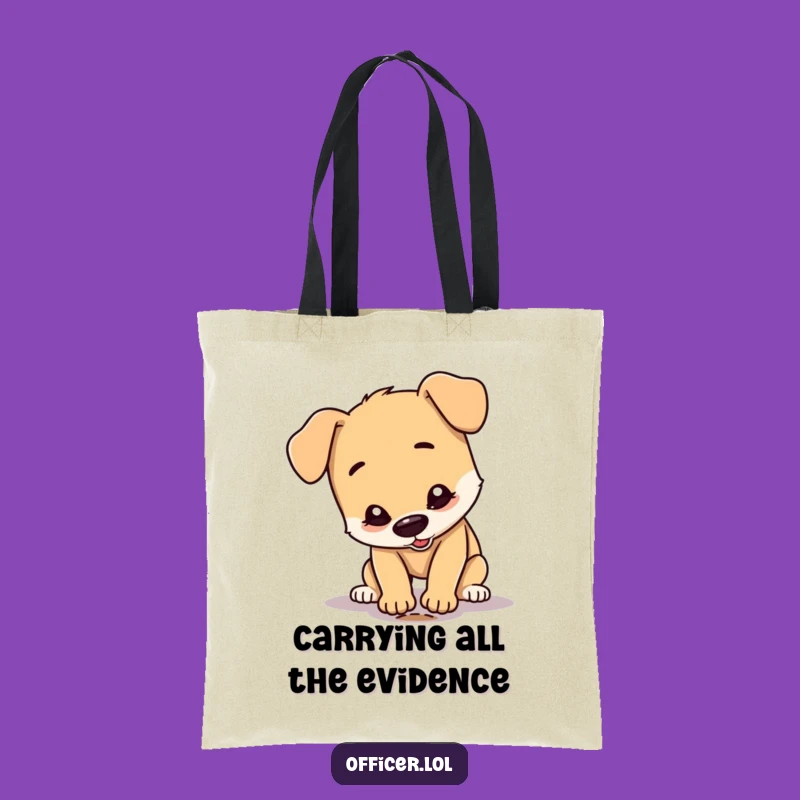 Funny Dog Detective Tote Bag: Carry Your Clues with This Humorous Canine Design
