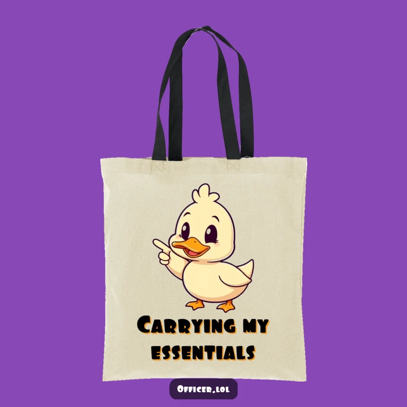 Funny Duck Pointing Tote Bag: Happy & Practical - Perfect Casual Gift