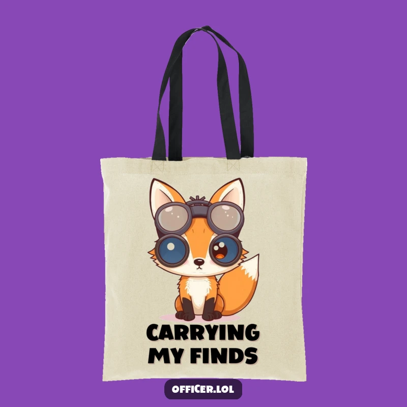 Funny Fox Tote Bag - Curious Explorer Gift