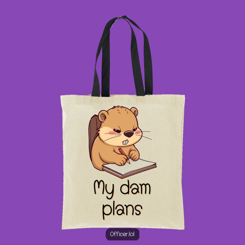 Funny Beaver Taskmaster Tote Bag: Carry Your Essentials with Humorous Style